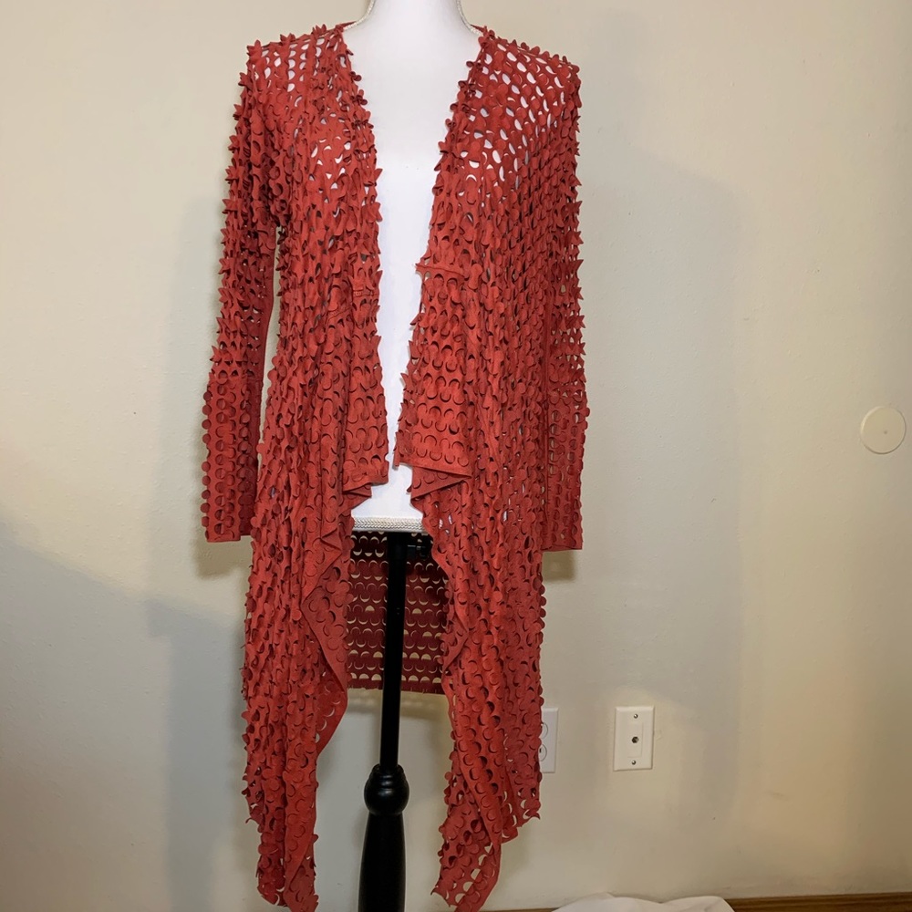 50% OFF Linea Domani lazer cut waterfall cardigan